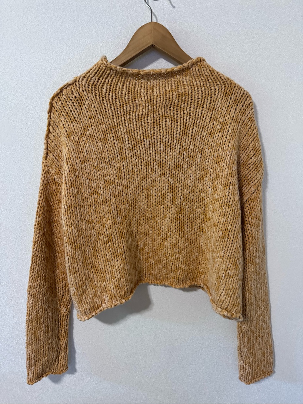 Free People Opal Roll Neck Sweater Sweet Potato Orange Relaxed Boxy NWT-Medium - Picture 3 of 12
